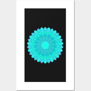 Turquoise Delight Mandala Posters and Art